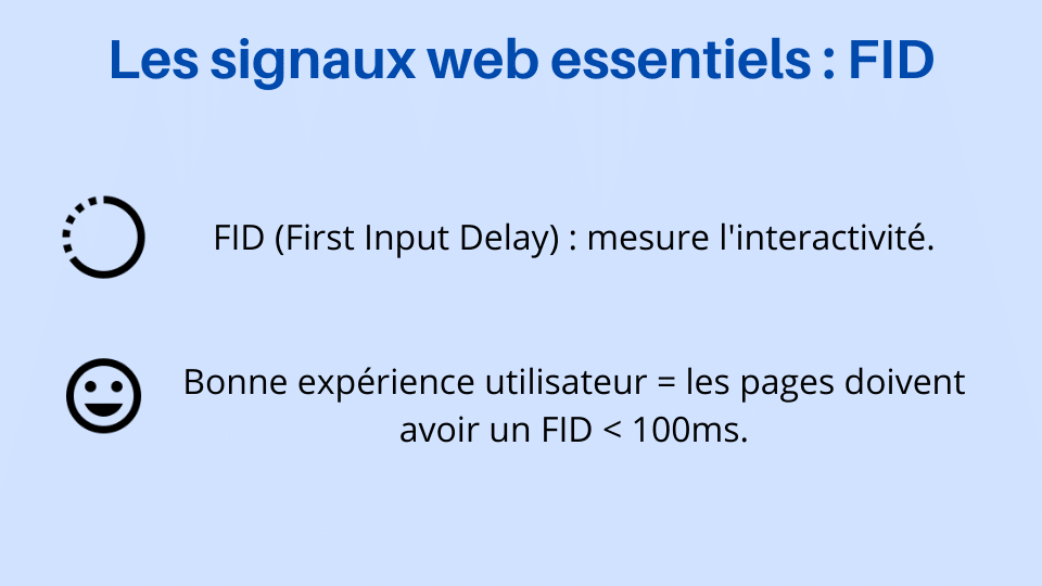 FID - Mesurer l'interactivité d'un site web - L'un des signaux web essentiels